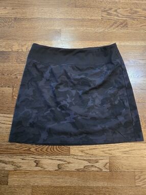 Maison d’Amelie Black Camo Skort | Athletic Tennis Golf Skirt | Built-In Shorts